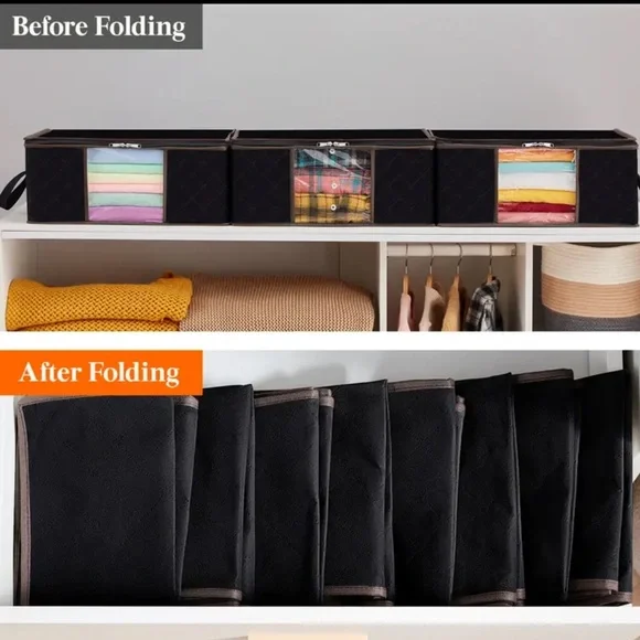 Black Fabric Storage Organizer NWOT - Picture 5 of 5